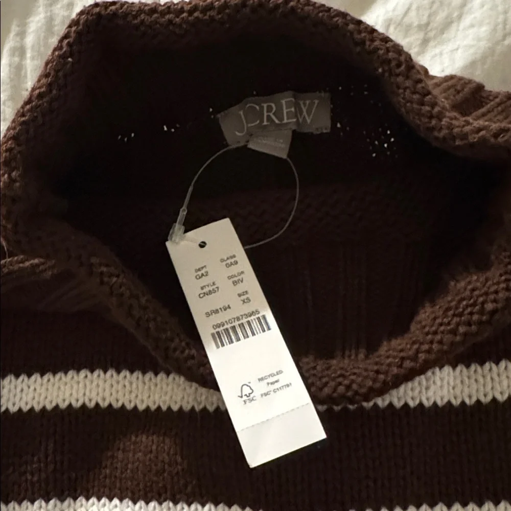 J.Crew Striped Rollneck Sweater - NWT - Picture 6 of 8